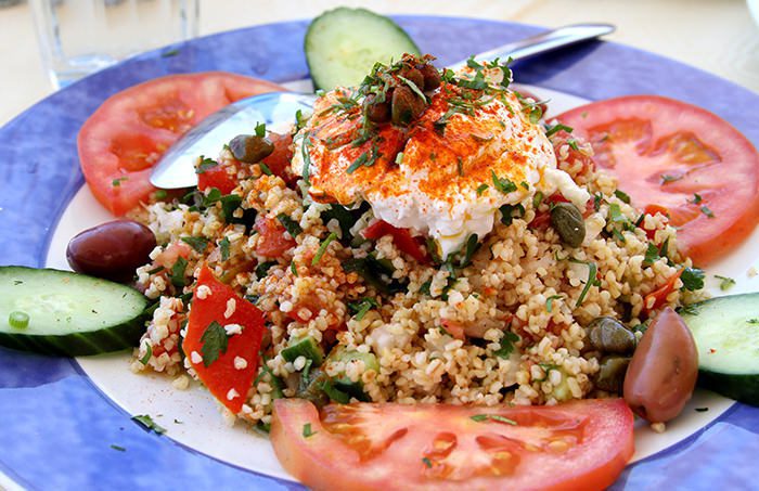 Salad_couscous_santorini_classic and traditional greek dishes
