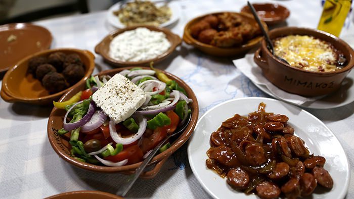 Spread_Rhodes_classic and traditional greek dishes