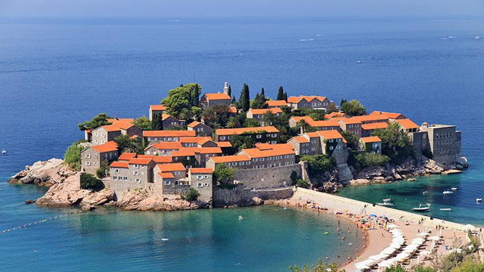 Sveti Stefan Montenegro Balkans ( Beside adriatic sea )
