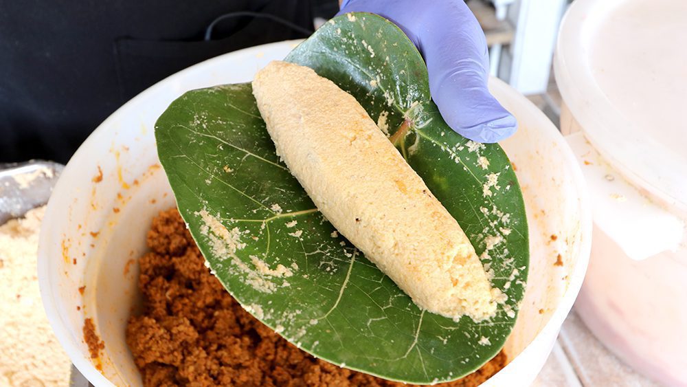 A popular Puerto Rican food called alcapurria, made from plantain/yuca dough and filled with an animal protein