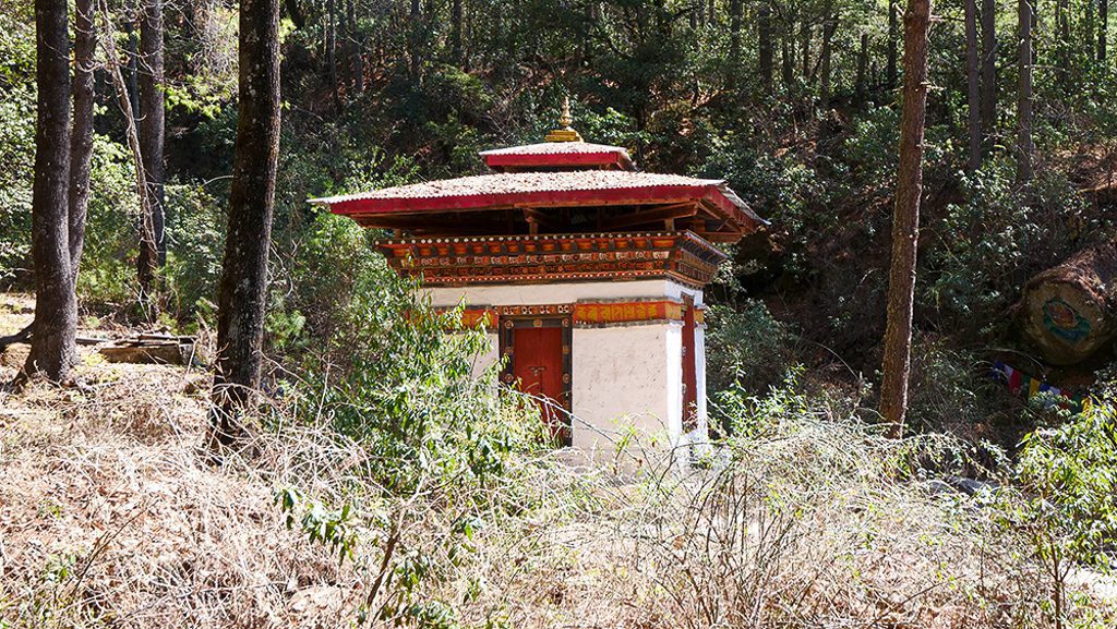 A small shrine on the way to Tiger's Nest Monastery