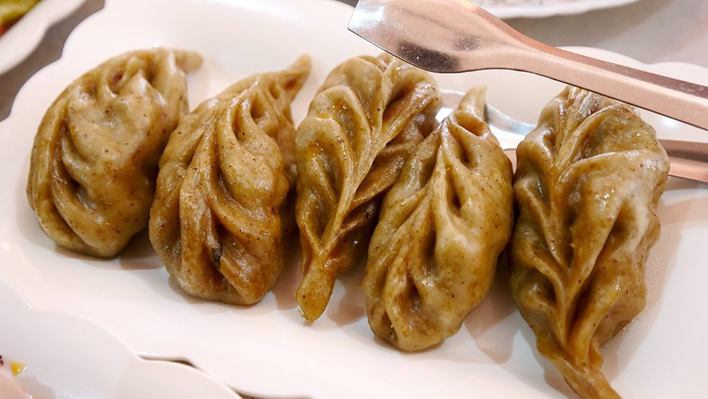 Steamed hoentay dumplings at Pedlen Restaurant in Haa Valley, Bhutan