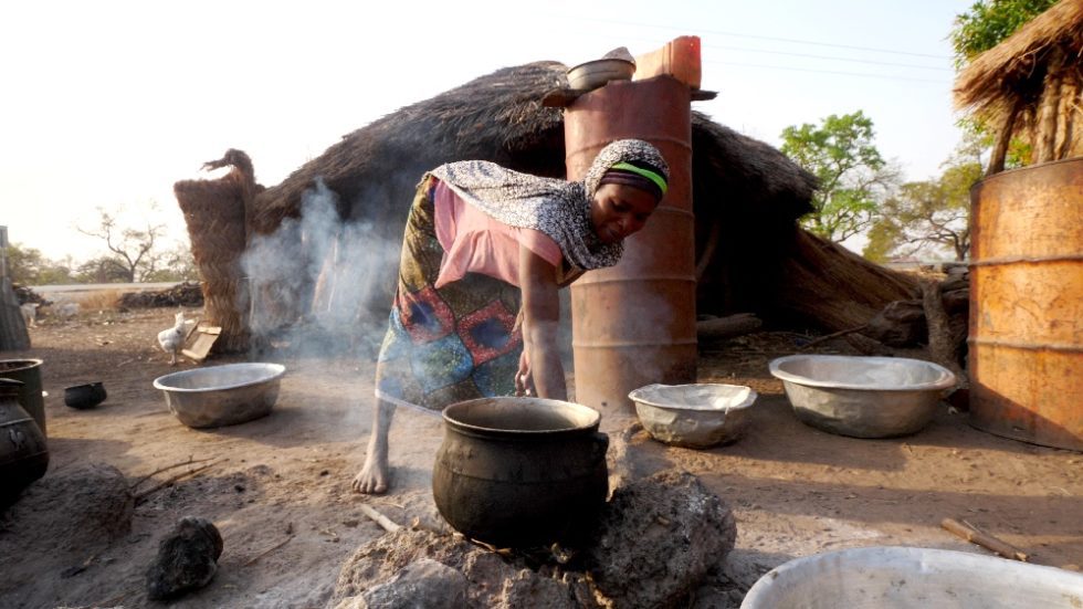 Women Preparing Traditional Ghanaian Food