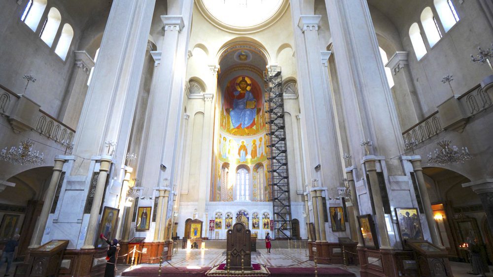 The interior of Trinity Cathedral