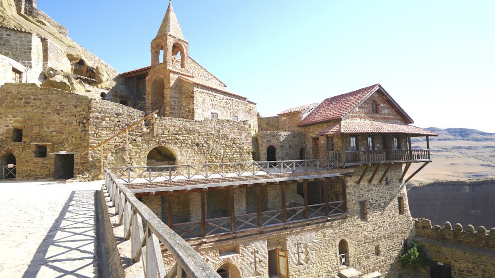 The upper walkway at David Gareja Monastery