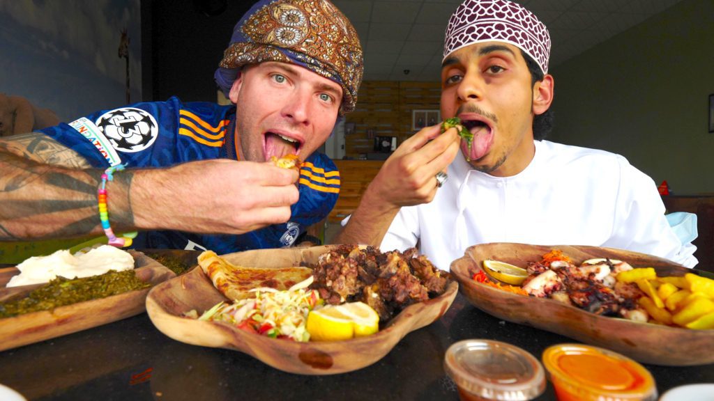 Enjoying Zanzibar cuisine in Muscat, Oman