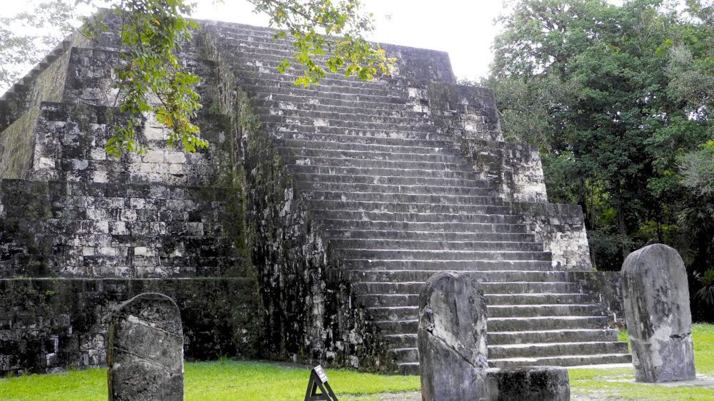 One of the many ruins at the UNESCO World Heritage Site of Tikal in Guatemala