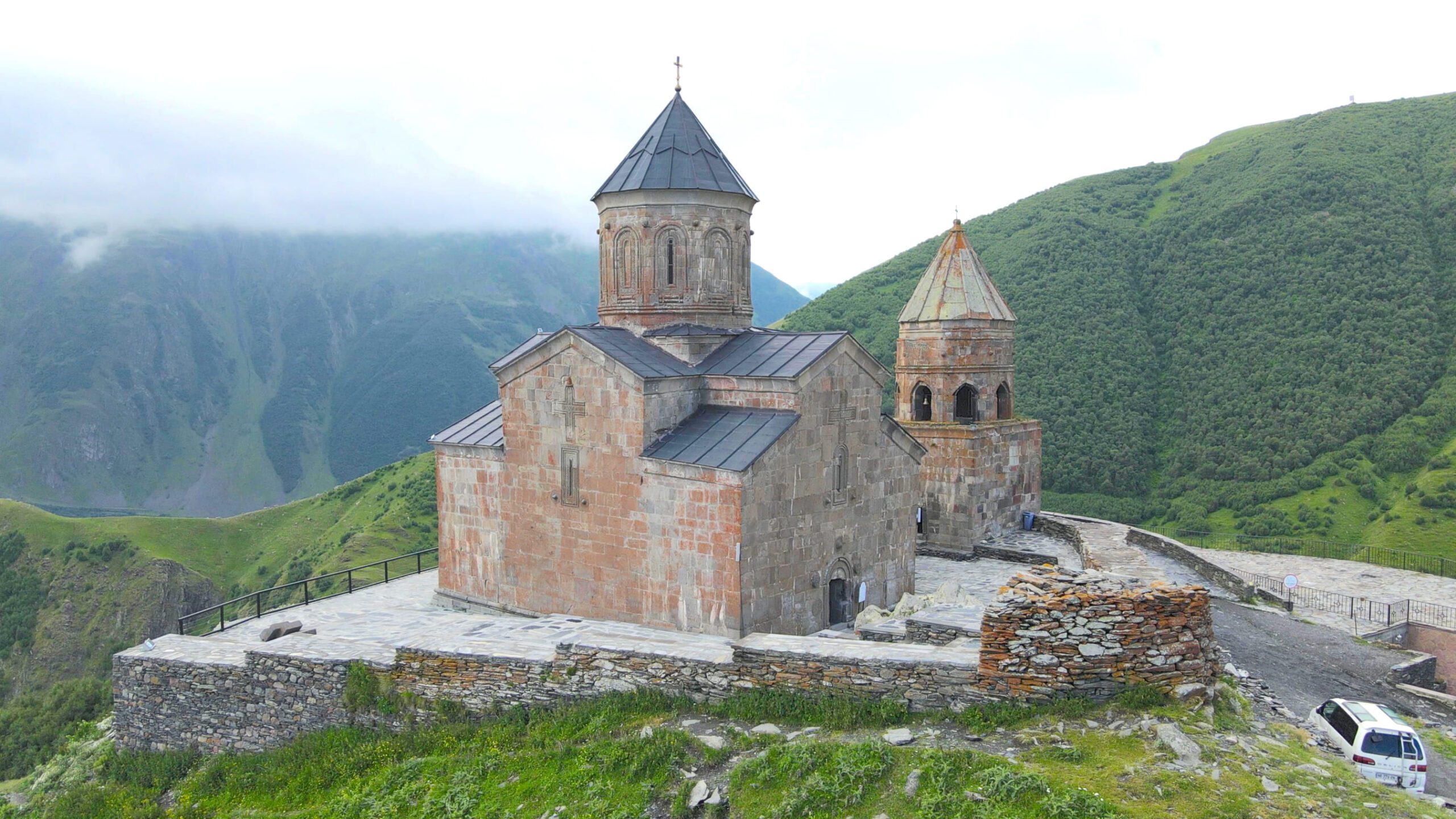 Holy Trinity Church in Kazbegi, Georgia