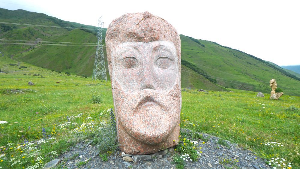 One of the Gigantic Sculptures in Sno near Kasbegi, Georgia