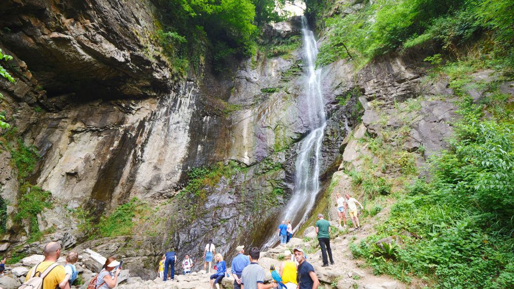 Makhunseti Waterfall outside of Batumi, Georgia