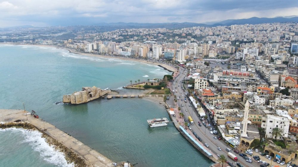 Aerial view of Sidon, Lebanon