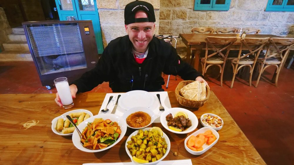 Enjoying a Lebanese feast at Deir al Oumara Restaurant - Lebanon travel guide