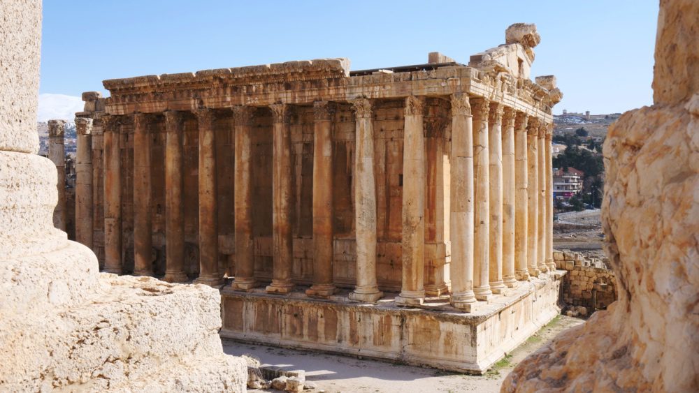 One of my favorite sites in my Lebanon travel guide, the Temple of Bacchus in Baalbek