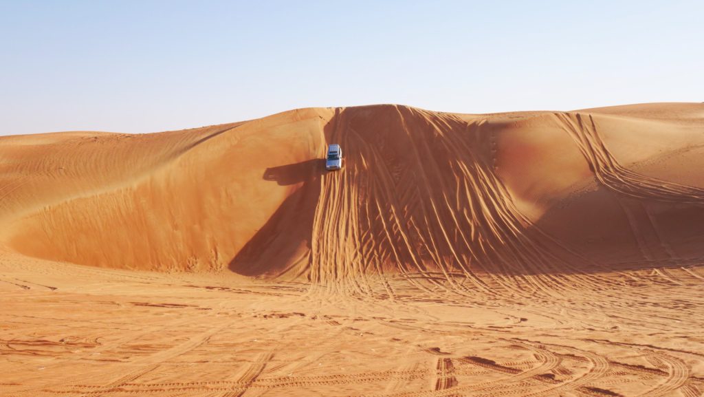 Dune bashing in the Wahiba Sands