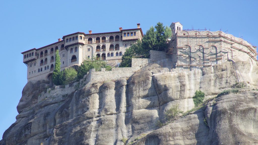 One of the famous clifftop monasteries of Meteora, Greece | David's Been Here