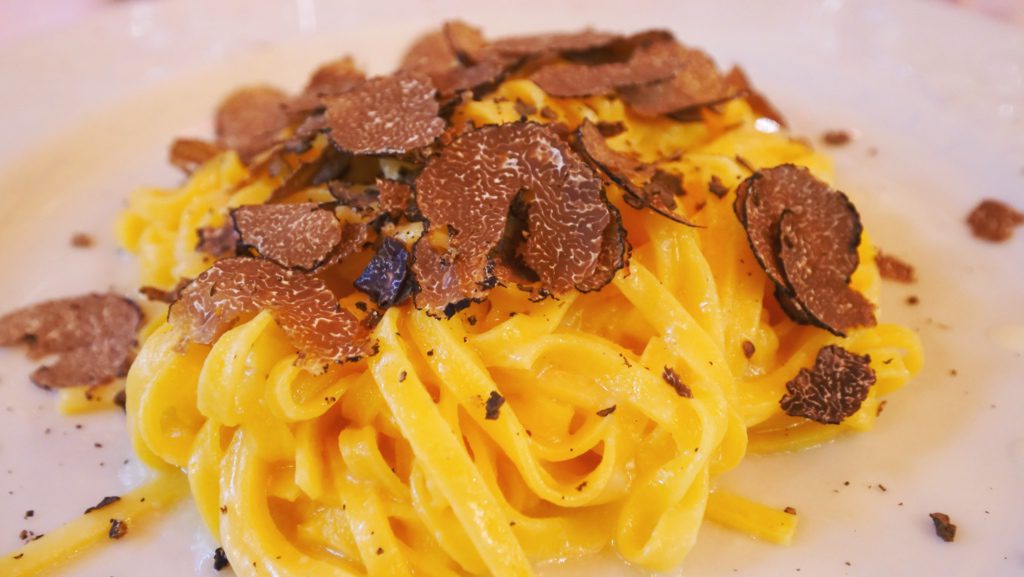 Pasta with truffles in Gubbio, Italey | David's Been Here
