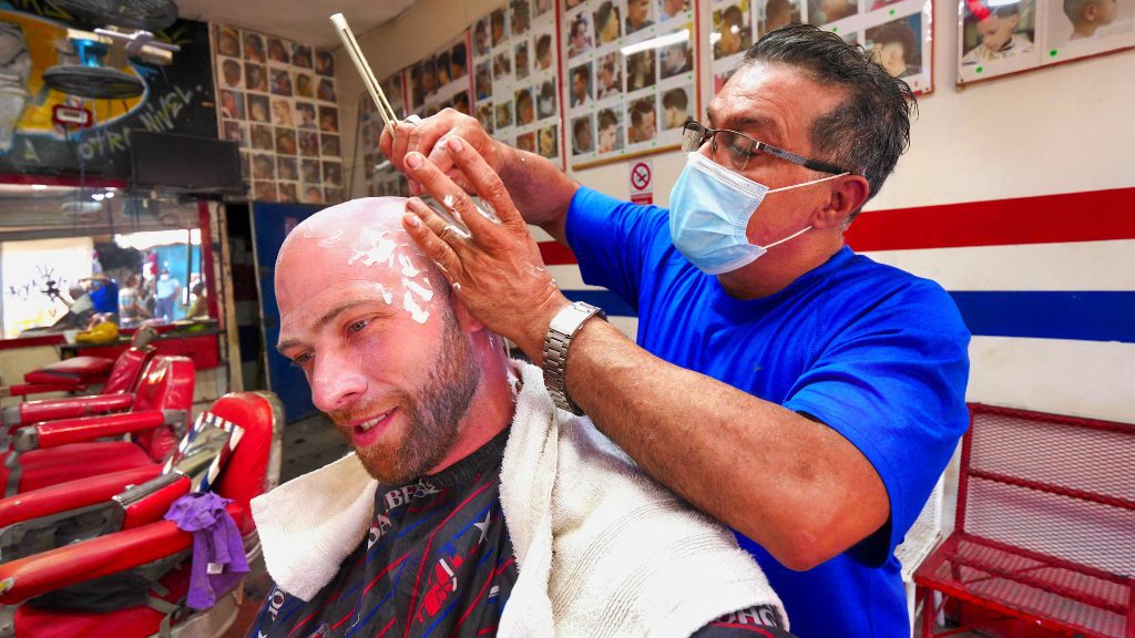 Getting a haircut at Barber Magic in Managua, Nicaragua | David's Been Here