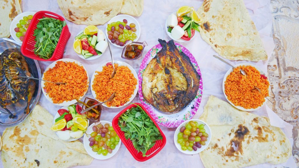 A vibrant meal of fish, duck, red rice, and more in Chibayish, Iraq | Davidsbeenhere