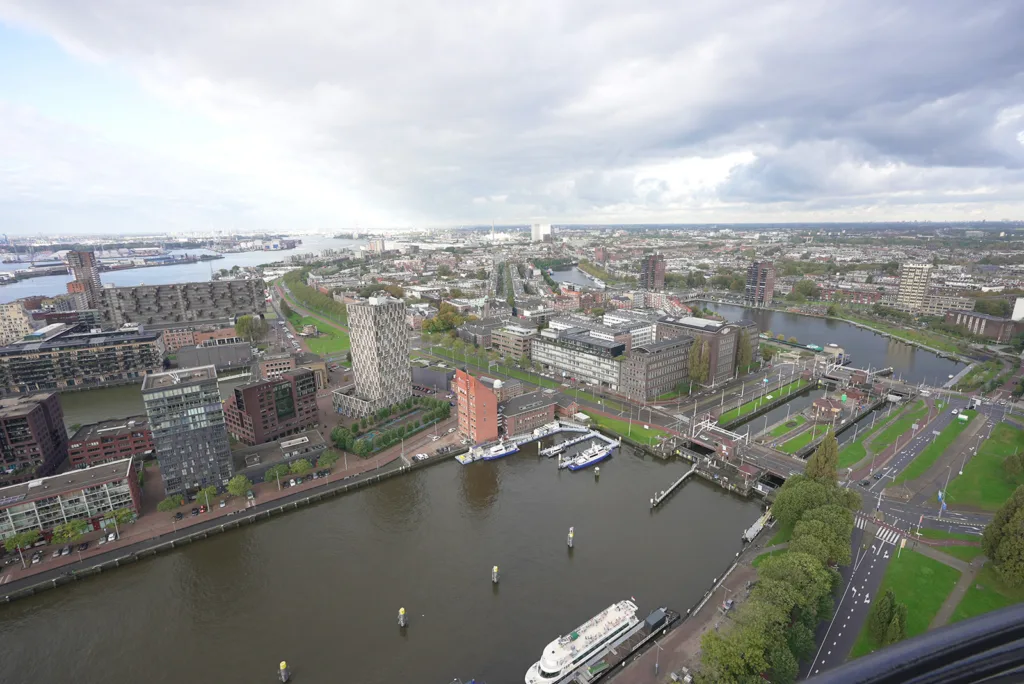 An aerial view of Amsterdam, the best city in the world to explore the Dutch language | Davidsbeenhere