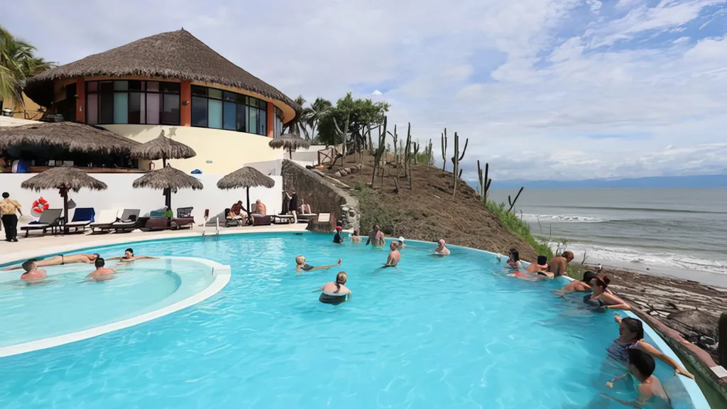 Guests swimming in the pool at the Grand Palladium Vallarta Resort & Spa | Davidsbeenhere