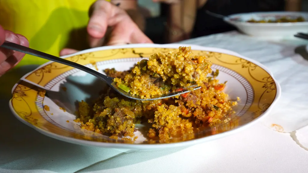 Farine, a couscous-like dish made from cassava | Davidsbeenhere